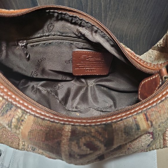 Fossil handbag vintage textured Bohemian fossil purse - Picture 8 of 11